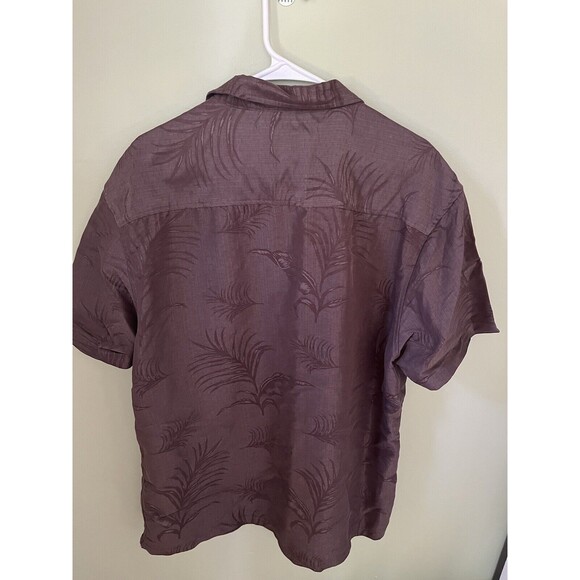 Woody's Retro Lounge Mens Button Down Shirt Hawaiian Tropical Brown XXL - Picture 4 of 6